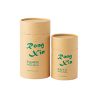 Brown Kraft Paper Paperboard Gift Boxes Round Tube Cylinder Shape Offset Printing