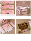 Recyclable Pink E Flute Corrugated Box Foil Hot Stamping Logo Fruit Packaging