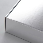 Silver Color E Flute Corrugated Box With Embossing Logo Mail Shipping Gift Packaging