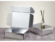 Silver Color E Flute Corrugated Box With Embossing Logo Mail Shipping Gift Packaging