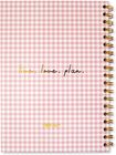A5 Pink Checkerboard Hardcover Lined Notebook , Bamboo Paper Notebook For Students