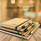 Recyclable A5 Bamboo Cover Notebook , 80 Sheet Notebook For Office Classroom