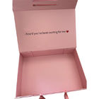 ISO9000 Folding Magnetic Flap Box Pink Decorative For Clothing
