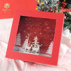 Pantone Color Decorative Christmas Boxes With Window Square