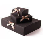 OEM Welcome Rigid Foldable Gift Boxes With Ribbon , Flat Pack Cardboard Boxes