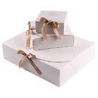 OEM Welcome Rigid Foldable Gift Boxes With Ribbon , Flat Pack Cardboard Boxes