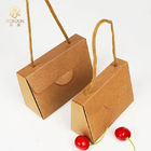 11cm Length 8cm Height Kraft Paper Recyclable Gift Box With Handle