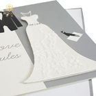 Fashionable Recyclable Grey And White Wedding Invitations Hot Stamping