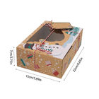 Delicate 22x15x7cm Kraft Gift Box With Window For Chirsmas Gift