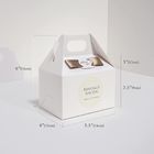 10x14cm White Cardboard Dessert Boxes , Cake Takeaway Box With Window