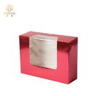 Food Grade Paperboard Gift Boxes , Brown Bakery Boxes With Window For Cake