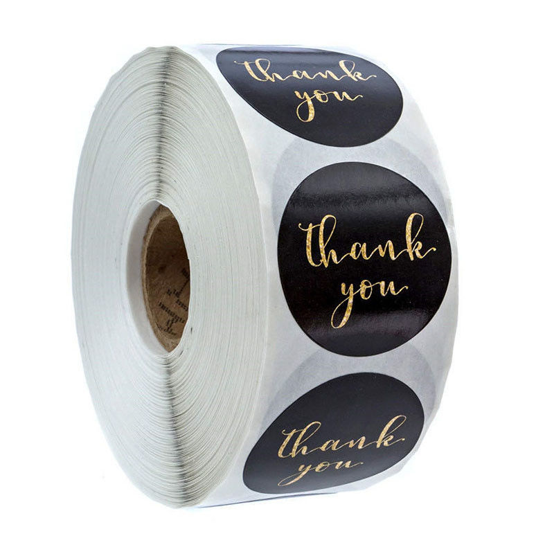 CMYK Full Color Decorative Sticker Labels , Thank You Sticker Roll With Custom Logo